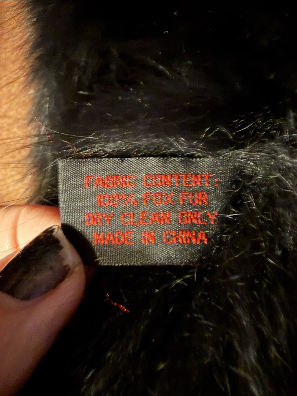 Luxurious Black Fox Fur Stole